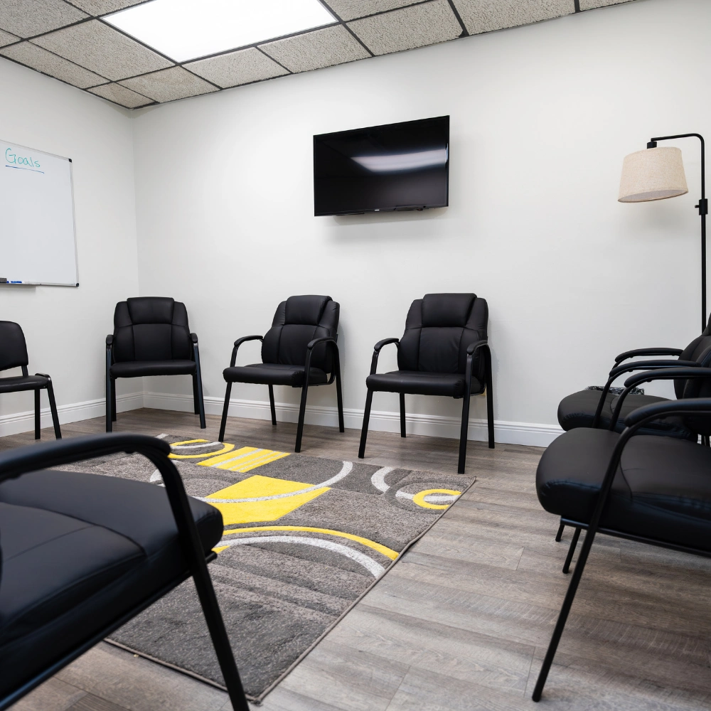 A group therapy room at A New Way's OP (Outpatient Program)
